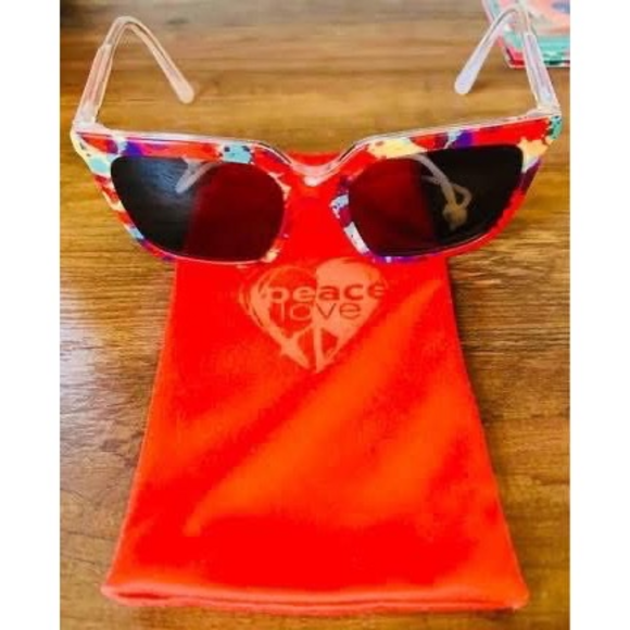 Unkown Accessories - Unkown Sunglasses Peace & Love in Red